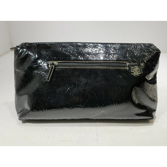 On Stage Black Oversized Foldover Clutch Handbag NWT - Picture 4 of 5